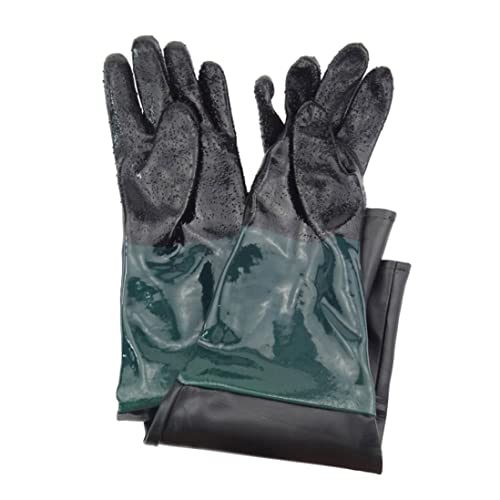 Gants de sablage en caoutchouc PVC 60 cm machine atelier