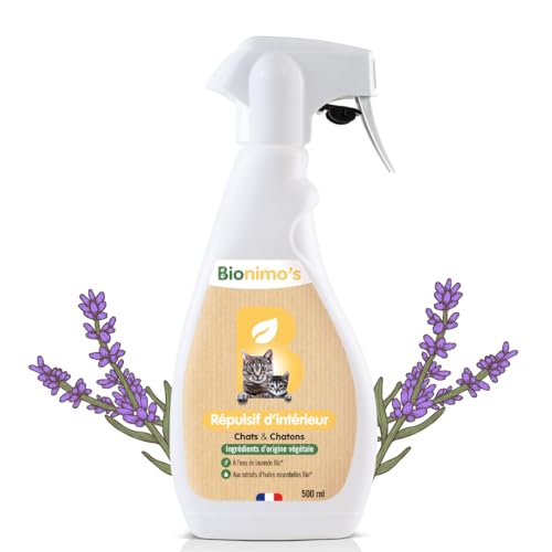 Spray Répulsif Intérieur Anti-Griffes Chats et Chatons, Eau de Lavande Bio