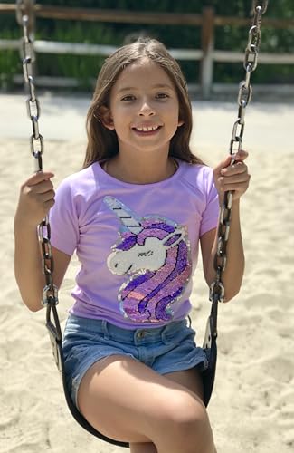 Image of Flip Sequin Unicorn Shirt Tee for Girls 3-12 Years