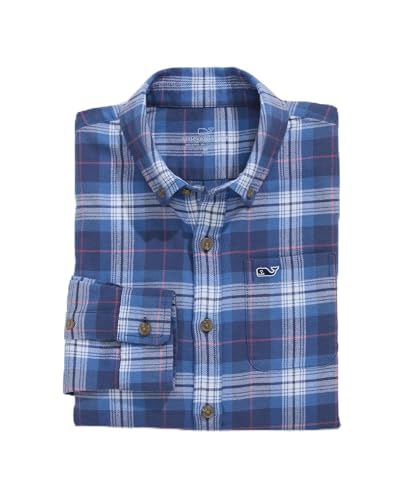 Image of vineyard vines Boys' Boys' Muskeget Plaid Vineyard Flannel Shirt