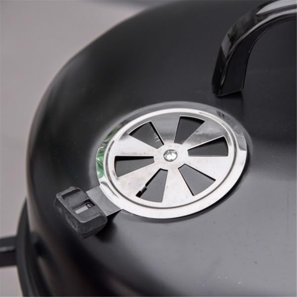 BBQ Charcoal Grill and Offset Smoker,Iron Spray Smoker Carbon GrillBBQ Smoker Picnic Camping Patio Backyard Cooking for Outdoor Garden Patio and Backyard Cooking,Black