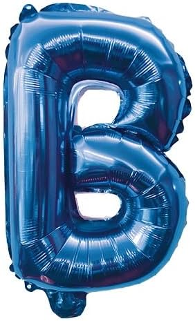 Godfather 16inches Large Foil Helium Alphabet Letter Balloon for Theme Party Decorations Birthday Wedding Anniversary Events Decorations Pack of 1 (Blue, Alphabet B)
