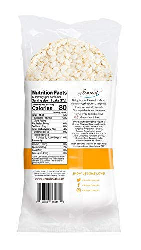 image for ELEMENT, Rice Cake, Og2, Van, Orange, Pack of 6, Size 3.5 OZ, (Low Car