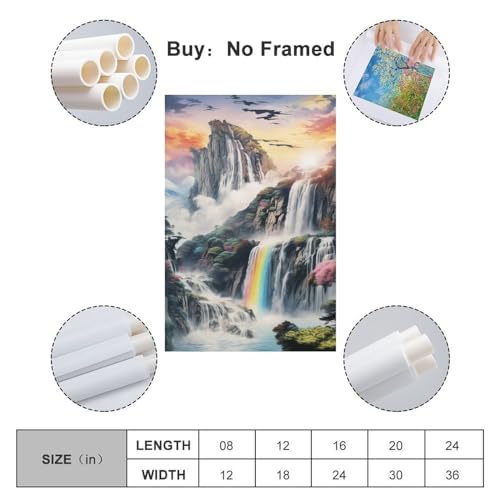 Pinturas murales de cascada para decoracion de dormitorios 2