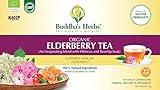 Buddha's Herbs Organic Elderberry Tea, Infused with Hibiscus and Rose Hip Husk, Antioxidant and...