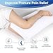 MINUPWELL Knee Pillow for Side Sleepers - Between Leg & Under Knee Pillow for Back Sleepers - Leg Pillow with 850G 7D Alternative for Relieving Leg, Back, and Knee Pain - 100% Cotton Fabric - White