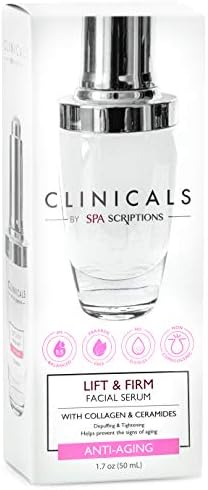 Spascriptions Clinicals Face Serum with Collagen & Ceramides for Depuffing & Tightening - 1.7 Ounce (Lift & Firm)