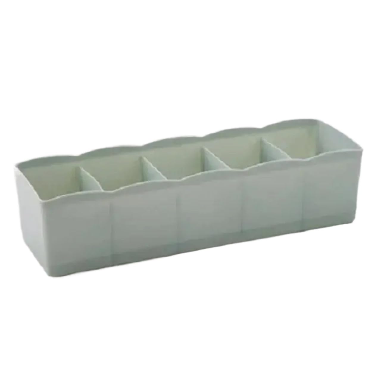 DFGRGRV Drawer Organiser 5 Grids Underwear Socks Storage Box Plastic Drawer Closet Organize Sorting Boxs Divider Desk Accessory Household Basket(Blue)