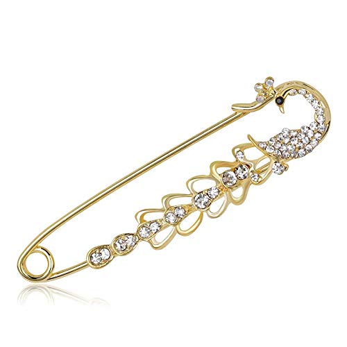 Broche mode perle pendentif haut de gamme aux détails de paon
