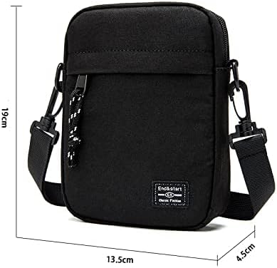 Miniatura 2 de Mini bolsa cruzada para hombre, 7.4 x 5.3 pulgadas, bolsa de pasaporte de viaje para teléfono, bolsa para el cuello, bolsa de hombro lateral