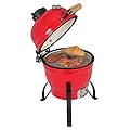 VINGLI 13" Kamado Grill Charcoal Grills Portable Barbecue Grill BBQ Kettle Stand Lid Perfect for Outdoor Camping Patio Backyard Picnic