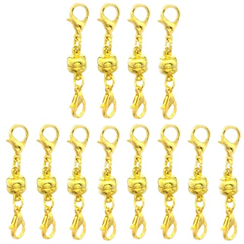 12 Pièces Convertisseurs Fournitures Porte- Clés Connecteur de Bracelet de Verrouillage | Bonne Fabrication Or Aimant Fermoir Carte Bijoux Accessoires Bricolage Maison Cover