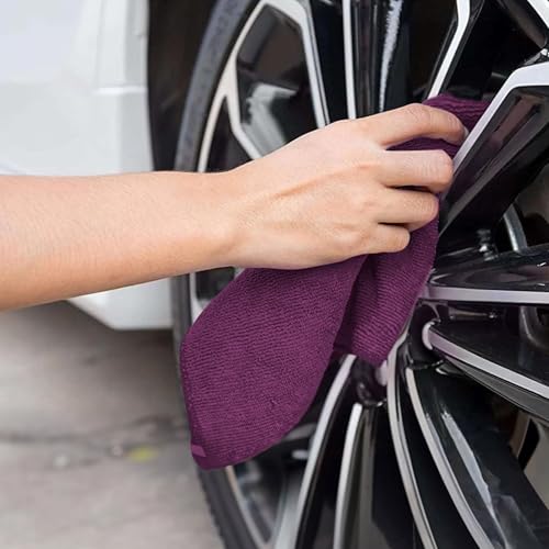Image of CARZZO Microfiber Car Cleaning Cloth 400GSM - Pack of 2 (60x40cm) Super Absorbent Lint-Free Towels for Car Bike Cleaning