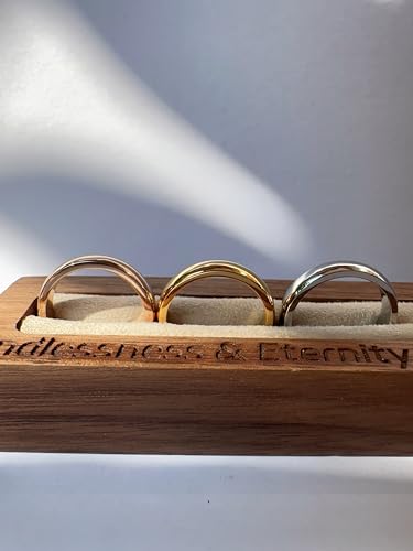 ENDLESSNESS & ETERNITY 14K Gold 4MM Wedding Band for Men Women Simple Plain Dome Style Couple Ring Statement ring4