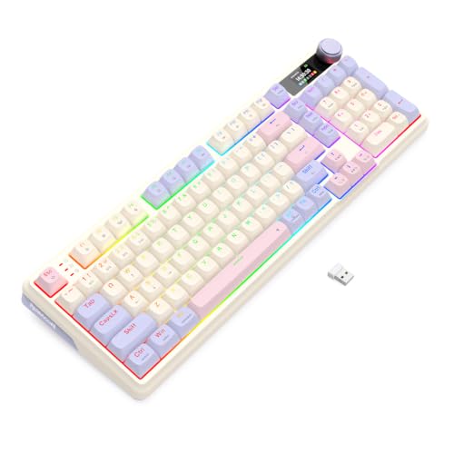 Image of Redragon K768 PRO Wireless 98-Key Gasket Gaming Keyboard, TFT Screen & Knob