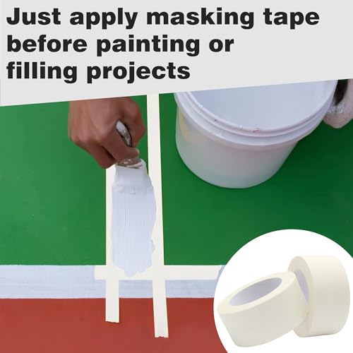 Image of Masking Tape 1 inch X 55 Yards X 4 Rolls, General Purpose Beige White Painters Tape for Arts DIY Crafts Painting Labeling Decoration School Projects Home Office