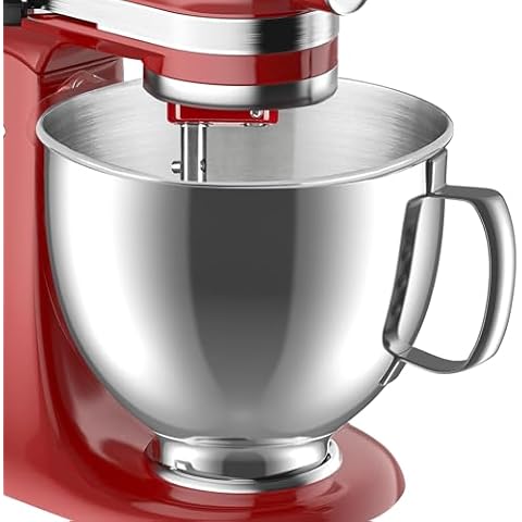 IAGREEA 5 Quarts Stainless Steel Mixing Bowl Fits For KitchenAid 4.5-5QT Tilt-Head Stand Mixer, Premium 304 mixer bowl with Handle, Replacement Mixers 5 Quarts Bowl, Heavy Duty, Dishwasher Safe Cover