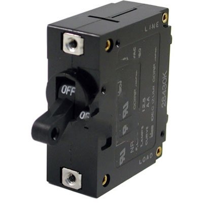 IDEC NRAS1100-30A-AA 1 Pole, 30 AMP Rated, AC Curve, Circuit Breaker, Lever Model, NO AUX, NRA Series, Round Cutout, Series Trip