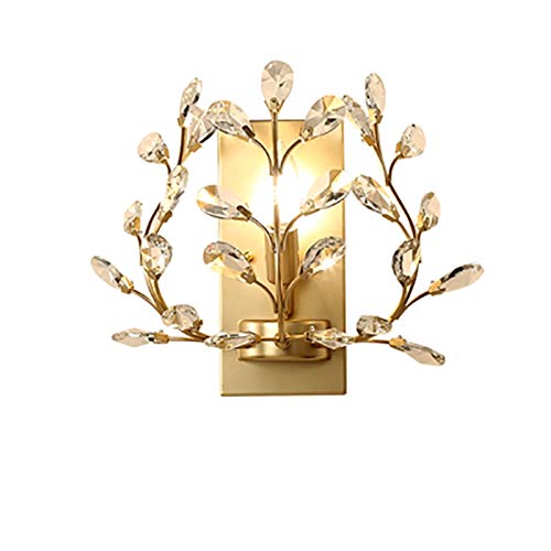 Preisvergleich Produktbild Wandleuchte Wandleuchte Retro einfache Kristalllampe Schlafzimmer Nachttischlampe kreative Aisle Balkon Continental Eisen Wandleuchten LED (Color : B)
