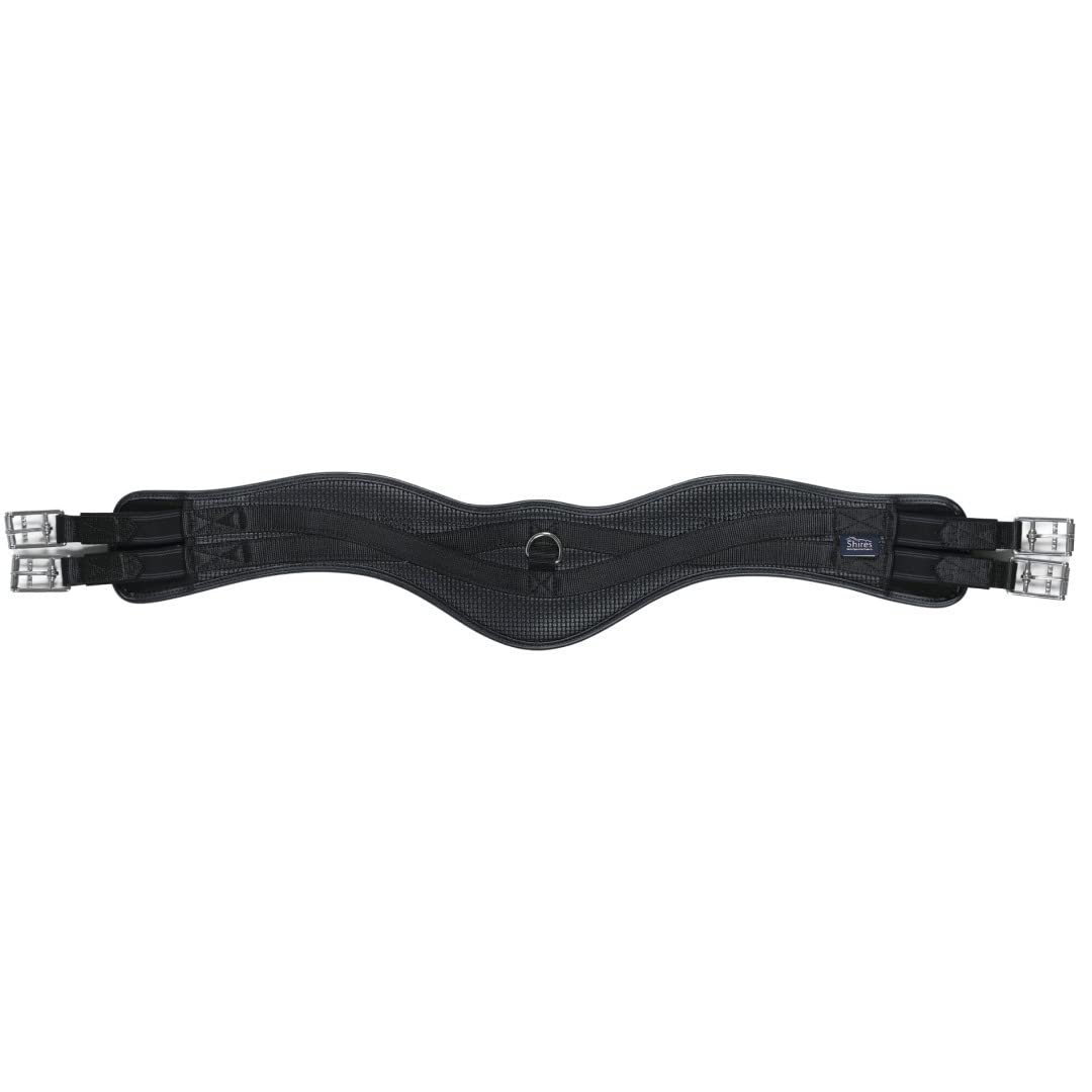 Shires ARMA Anti-Chafe Anatomical Girth with Elastic - Black 58