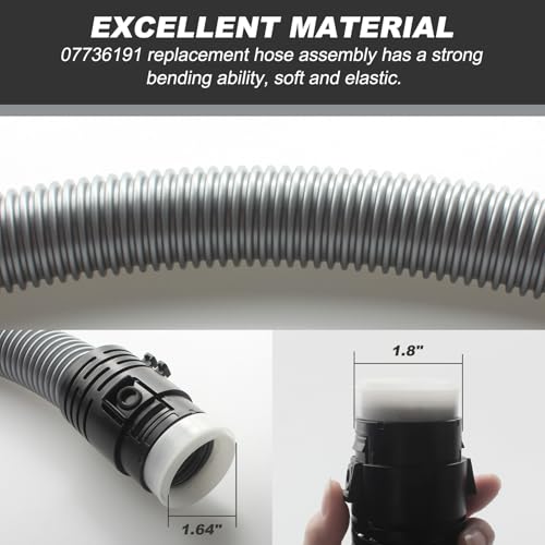Image of Compatible with Miele Vacuum Cleaner Miele Classic C1 Suction Hose - 07736191 Pipe Grey 1.6m