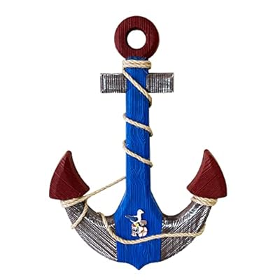 YUMBOR Rustic Nautical Wooden Anchor with Rope Crosses Wall Art Decor,Hanging Wood Crossbar Anchor Decorative Home… 41WYokwKCDL. SS400