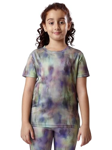 Image of Girl's Active Sports Wear Solid Short Sleeve Running Workout Tshirts Athletic Tops Lightweight Quick Dry Training Yoga Round Neck Tshirt (4 to 14 YRS)
