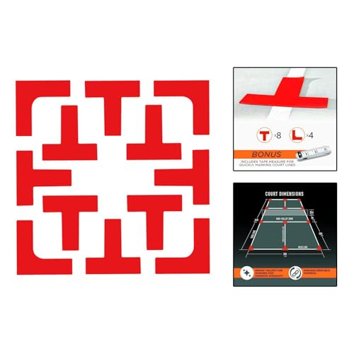 Marqueurs terrain pickleball phosphorescents et lignes de sol souples extérieures - 7