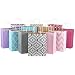 Hallmark 12" Large Paper Gift Bag Assortment, Pack of 12 in Pastel Pink, Lavender, Blue, Grey, Kraft - Solids and Patterns for Birthdays, Easter, Mother's Day and More