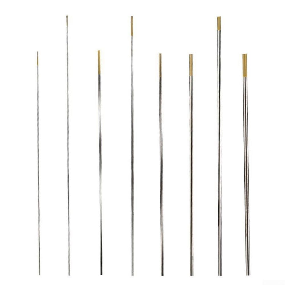 Bacchette per saldatura TIG al lantanio WL15, adatte per acciaio inossidabile, acciaio al carbonio, rame, lega di alluminio con caratteristiche stabili (3,2 mm x 150 mm)