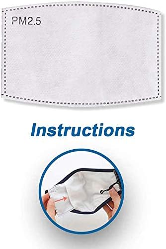 YIZER 50 PCS Adult PM2.5 Activated Carbon Filter Insert 5 Layers Replaceable Anti Haze Filter Paper