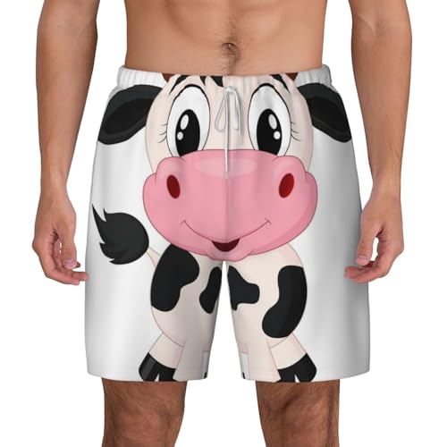 Short de bain pour homme anti-irritation à motif vache laitière EdWal