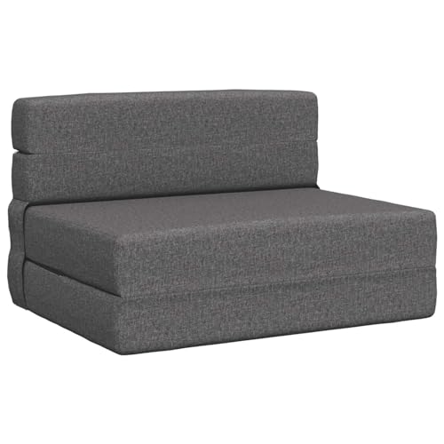Teenpull Sofá cama plegable gris claro de tela, 100 % poliéster, 70 x 72 x 60 cm, plegable, función de descanso, sofá de salón para habitaciones de invitados y adolescentes