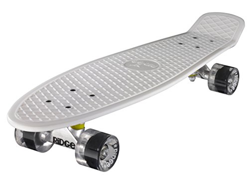 Ridge PB-27-White-Clear Skateboard, White/Clear, 69 cm
