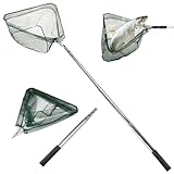 wiipara Kescher Angeln 155cm Teleskop Kescher | Klappbarer Karpfenkescher aus Aluminium...
