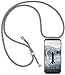 Produktbild Handykette Handyhülle für Google Pixel 6 Pro mit Band - Handy-Kette Handy Hülle mit Kordel zum Umhängen Handyanhänger Halsband Lanyard Case-Grau