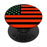 Accessoire drapeau américain rouge, noir, vert PopSockets PopGrip Interchangeable