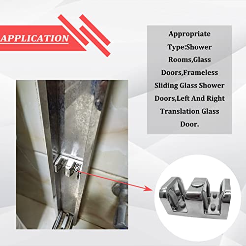 Side Anti-Collision Block For Shower Room Glass Sliding Door,Sliding Glass Shower Door Bumper With Screws,For Shower Door Wall Jamb Bumper(2Pcs) #TOP4