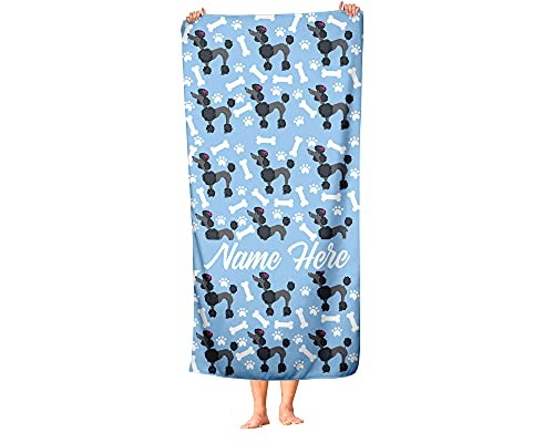Extra Large Personalized Pet Poodle Towel For Men, Women, Kids, Babies - Oversized Custom Travel Beach Pool And Bath Towels For Adults Toddler Baby Boys Girls #TOP27