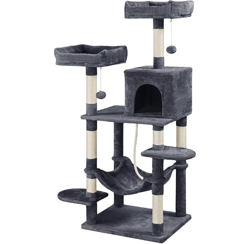 Árbol para gatos 24"x19"x59" con rascador y hamaca miniatura 1