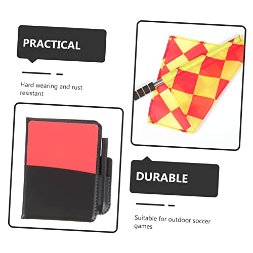 Set de Banderas para Árbitro de Fútbol con Silbatos y Tarjetas miniatura 5