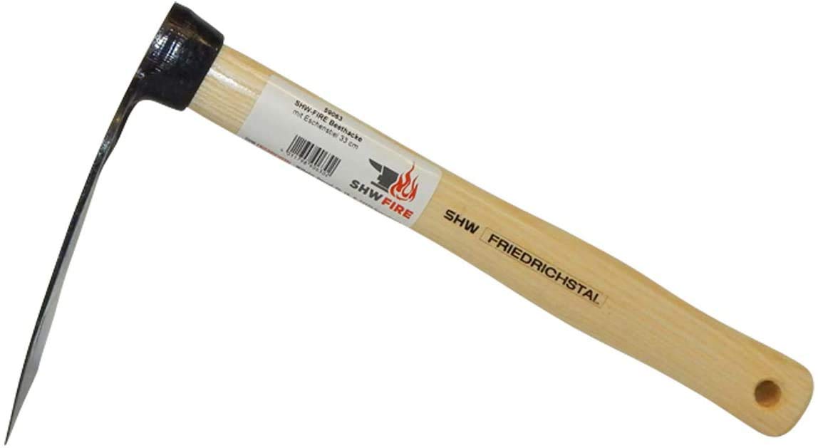 SHW-FIRE Set: Kurze Beethacke mit 33cm Stiel und Reuthacke mit 135 cm Stiel