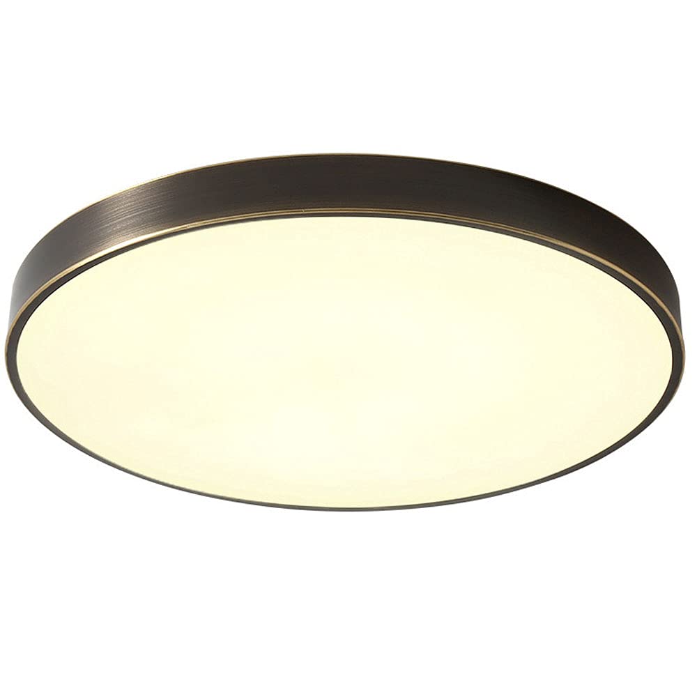 Plafonnier industriel en cuivre avec LED encastré de 50cm pour un éclairage de chambre