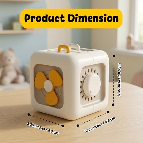 Image of 6-in-1 Busy Cube Toy for Kids 1+ Years Gears Travel Play