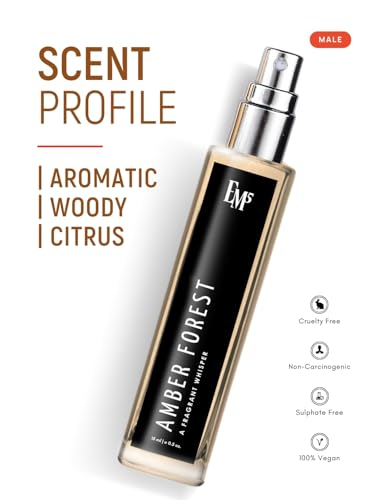 Image of EM5 Amber Forest Perfume for Men | Amber Woody Warm Spicy Smoky Fragrance | Eau de Parfum Spray | Luxury Gift for Him | 15ml