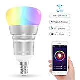 [Energiesparen] Smart Led Lampe, SPARIN Wifi Glühbirne für Amazon Alexa, Google Home [E14,...