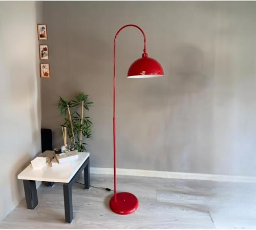 bamyum Gorkiede Métal, Moderne, E27 30 cm, Salon et Chambre, Abat-Jour Réglable, Lampadaire, Rouge