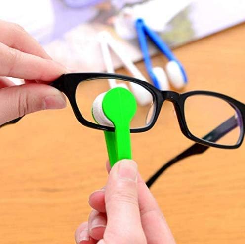 5 PCS Mini Sun Glasses Eyeglass Microfiber Spectacles Cleaner Soft Brush Cleaning Tool Eyeglasses Cleaner Cleaning Clip (Random Color)
