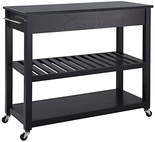 Crosley Furniture Portable Kitchen Cart With Solid Black Granite Top - Black #TOP2