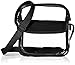 Football Stadium Approved Clear Messenger Bag Clear Shoulder Bag Transparent Purse with Adjustable Strap (Black)